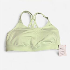 size 6 lululemon energy bra (lemongrass)